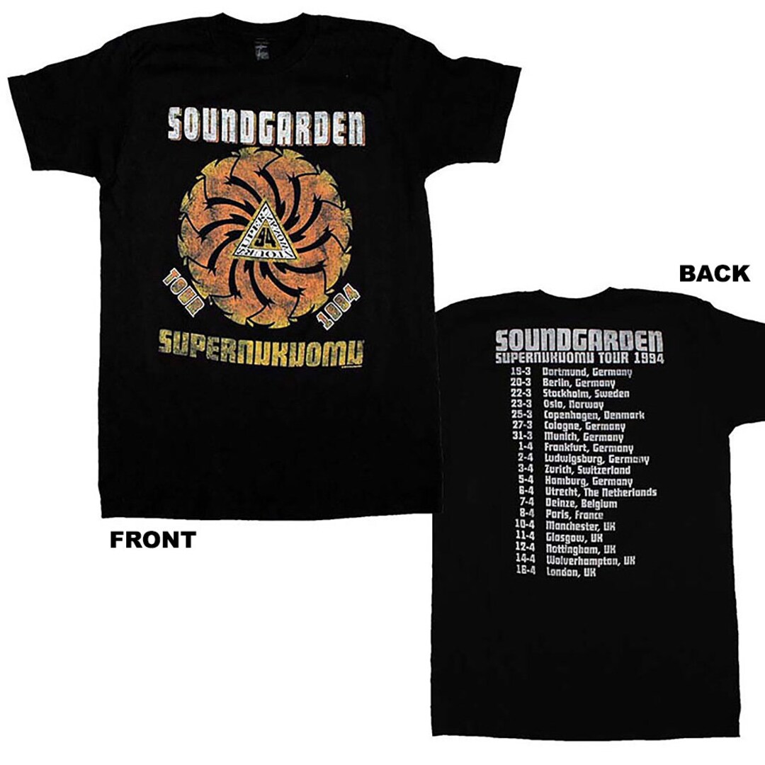 Soundgarden Superunknown  Tour Distressed T shirt W/ Dates   Etsy