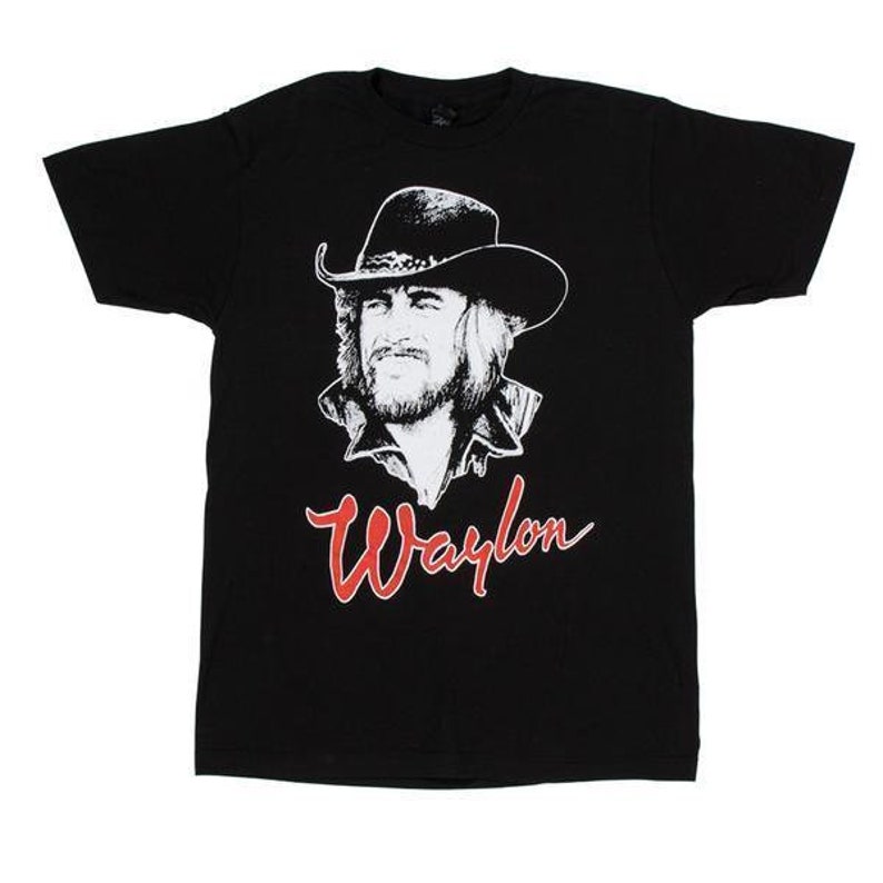 Waylon Jennings USA Tour 84 Sketch Drawing T-Shirt