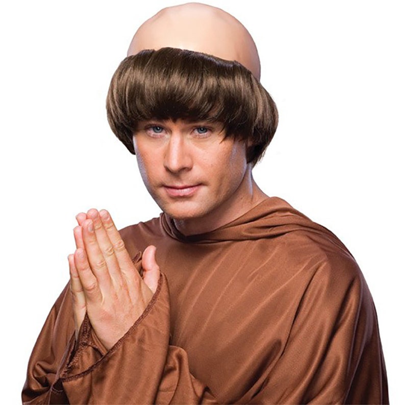 Monk Priest Monastery Men's Religious Theme Costume Wig w/ Etsy