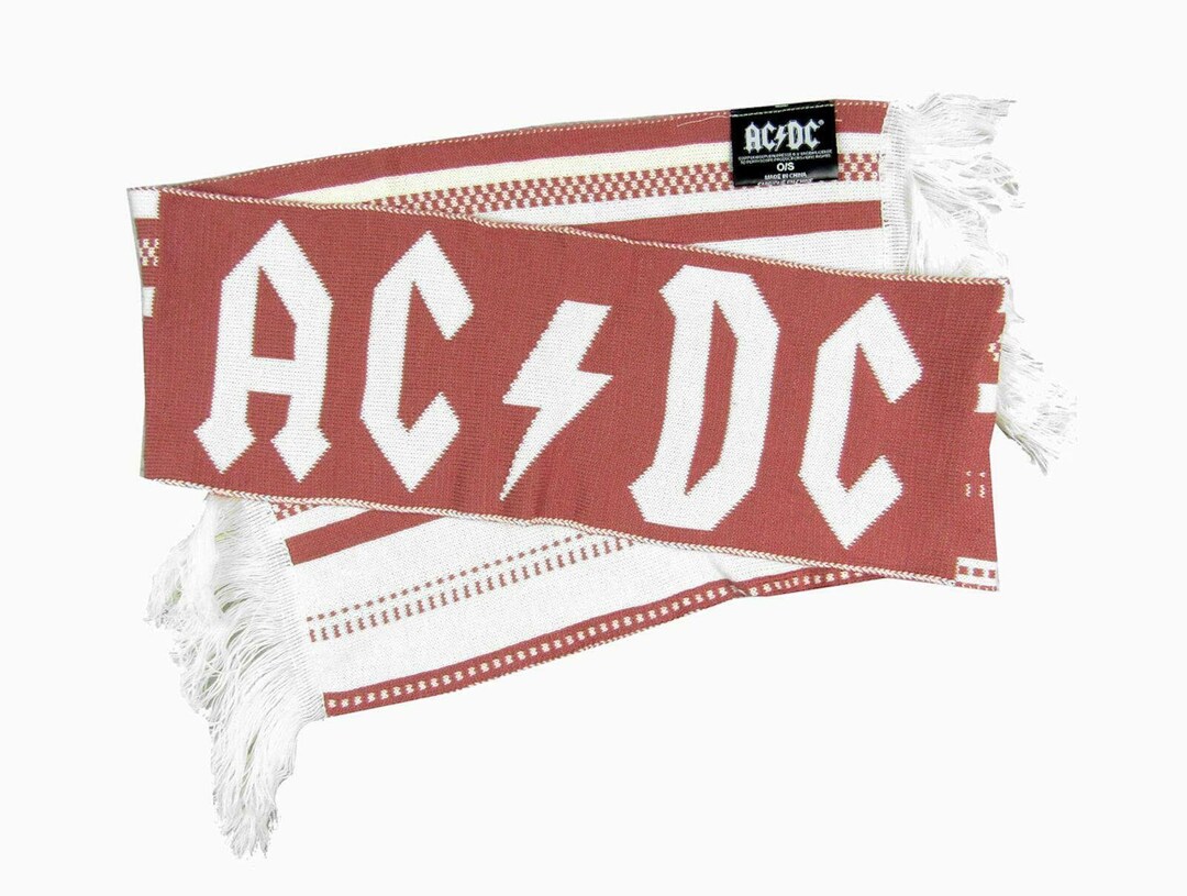 AC/DC Logo Scarf Winter Knit - Etsy
