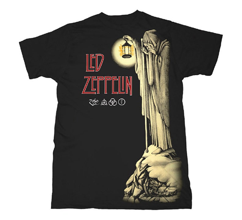 Led Zeppelin Hermit Stairway To Heaven T Shirt Etsy