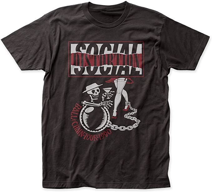Discover Social Distortion Ball And Chain Tour 1990 T-Shirt