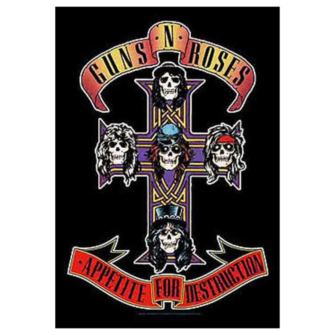 Guns 'N Roses Appetite for Destruction Tapestry Cloth Fabric Poster ...