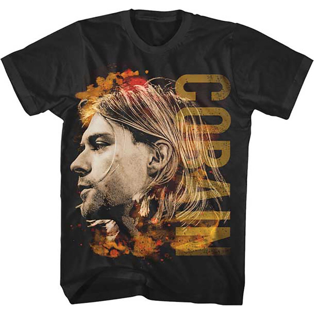 Discover Nirvana Kurt Cobain Side Profile Color Photo T-Shirt