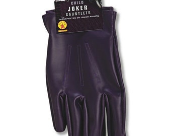Joker Gloves Child Kids Size Batman Purple Costume Etsy