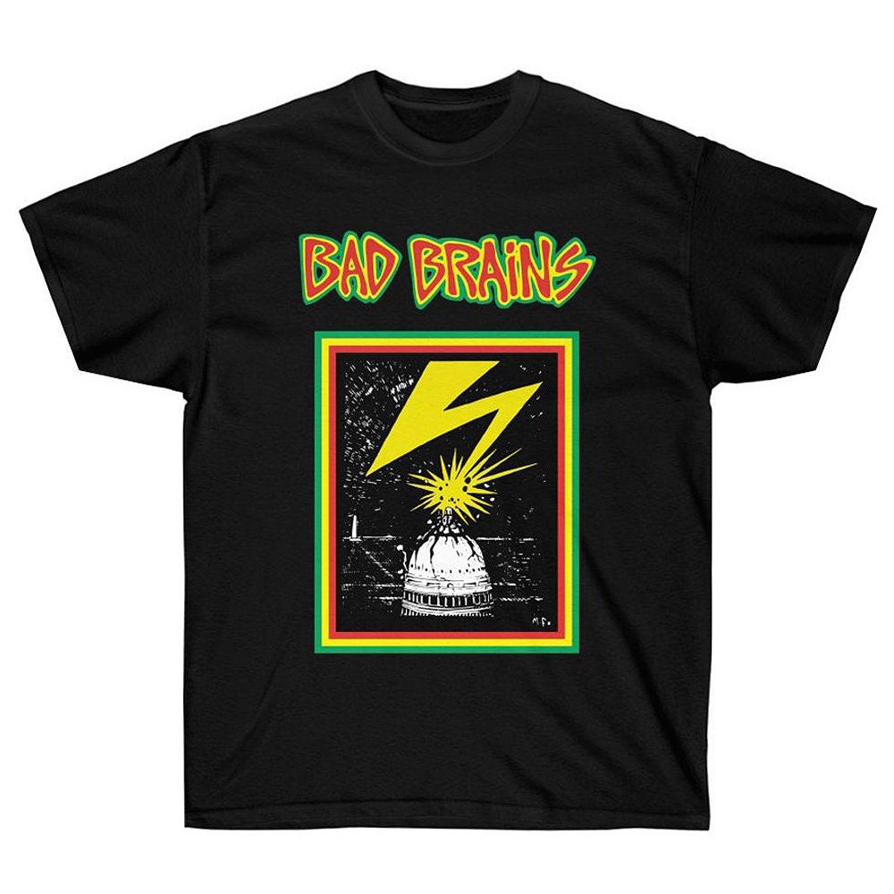 Discover Bad Brains Capitol Logo BLACK T-Shirt