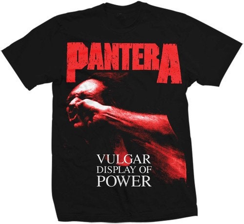 Discover Pantera Red Vulgar Display Of Power T-Shirt