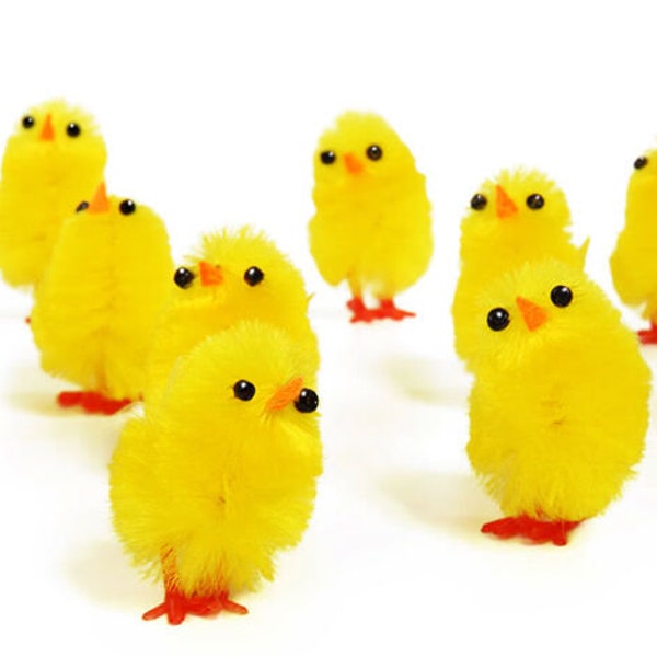 mini Easter Chicks yellow bunny butterflies nests for bonnets  hats & craft's Mini yellow small chickens