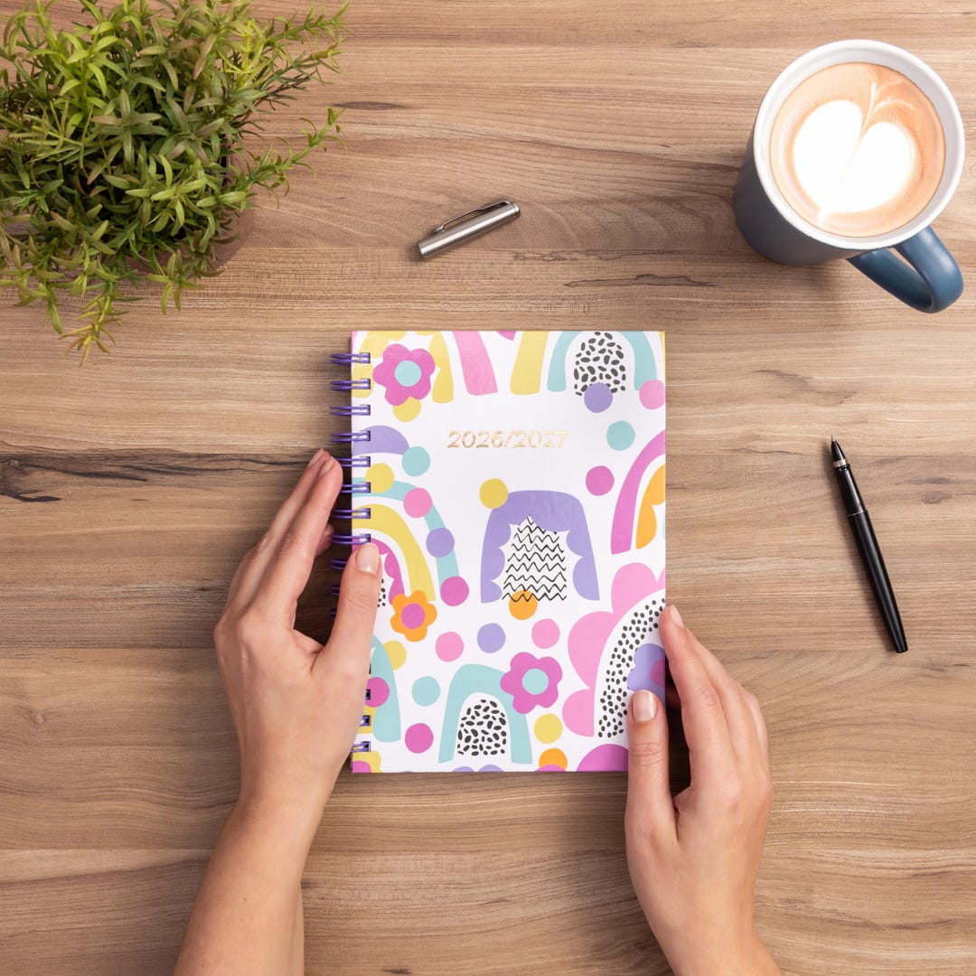 2026-2027 Academic A5 Page A Day Diary Spiral School Mid Year Teacher ...