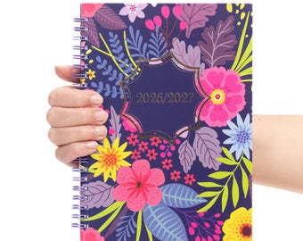 2026-2027 Academic Diary A5 Spiral Week to view School Office Mid Year Hardback