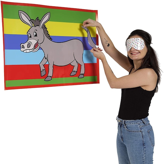 pin-the-tail-on-the-donkey-kids-adult-classic-party-game-large-etsy-uk