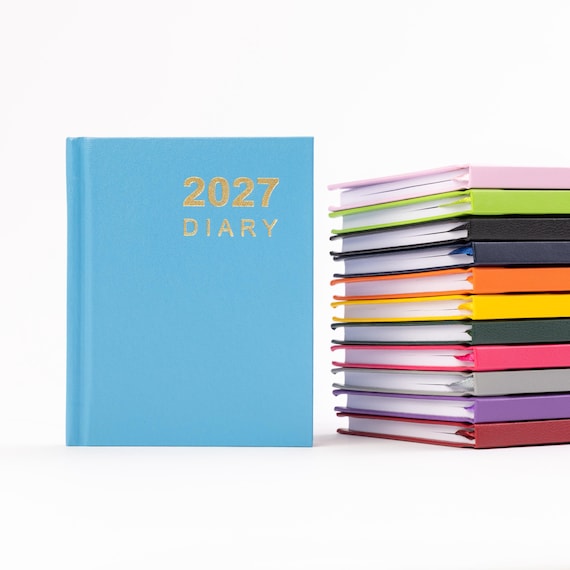 2027 pocket diary Week to View Planner full year Hard back multiple colors