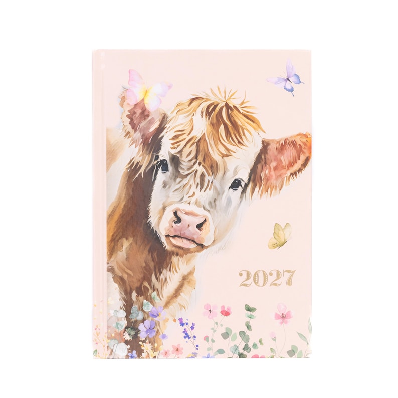 2027 Diary A5 Week to View 2026 Diaries Year Organiser Calendar Highland Cow image 8