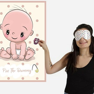 Pin the dummy on the baby shower party game Baby Girl Boy unisex MULTIPLAYER 20 player