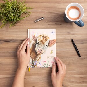 2027 Diary A5 Week to View 2026 Diaries Year Organiser Calendar Highland Cow image 11