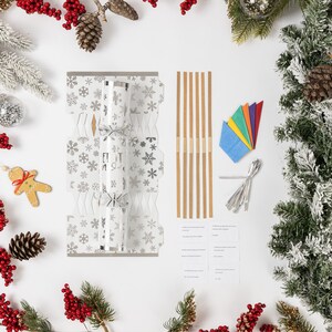 Make Your Own Christmas Cracker Kit Crackers Hats Snaps Jokes Holly Party Favours 12 Piecesits a Wonderfull time of the year Let it snow