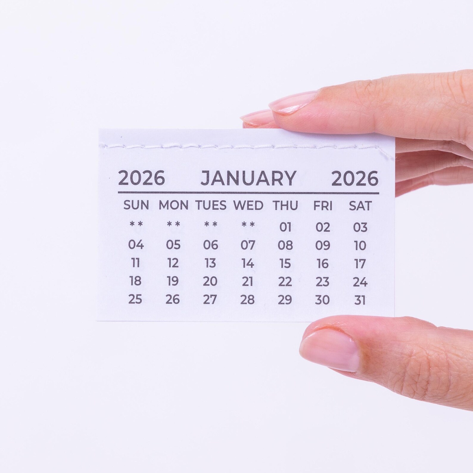 2026 Calendar Tabs Insert White Mini Calendar Tear off Pads Month to ...