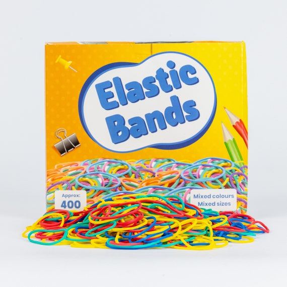Assorted Color Rubber Bands – Multi Size Elastic Bands – Strong, Office/School/Home – Bag Of 1lb