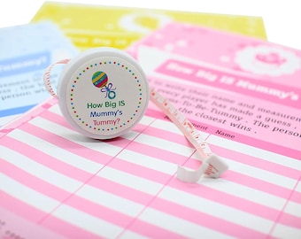 Measure Mummy's Tummy Baby Shower Game: 24 Player, Tape Measure