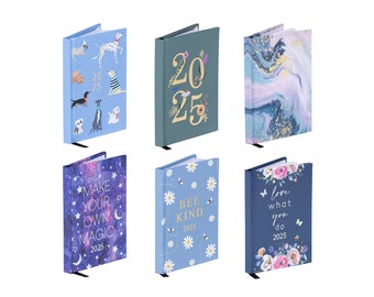 2025 Diary Pocket Size Handbag Week to View Diaries Full Year Calendar Plannere