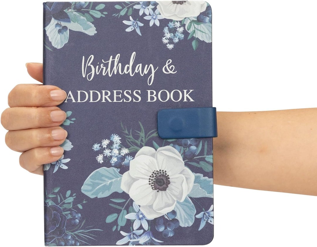 Address and Birthday Book a to Z A5 Satin Fabric Address & Birthdays