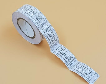 250 Drink Tickets: "This Drink Is On Us" Party Tokens