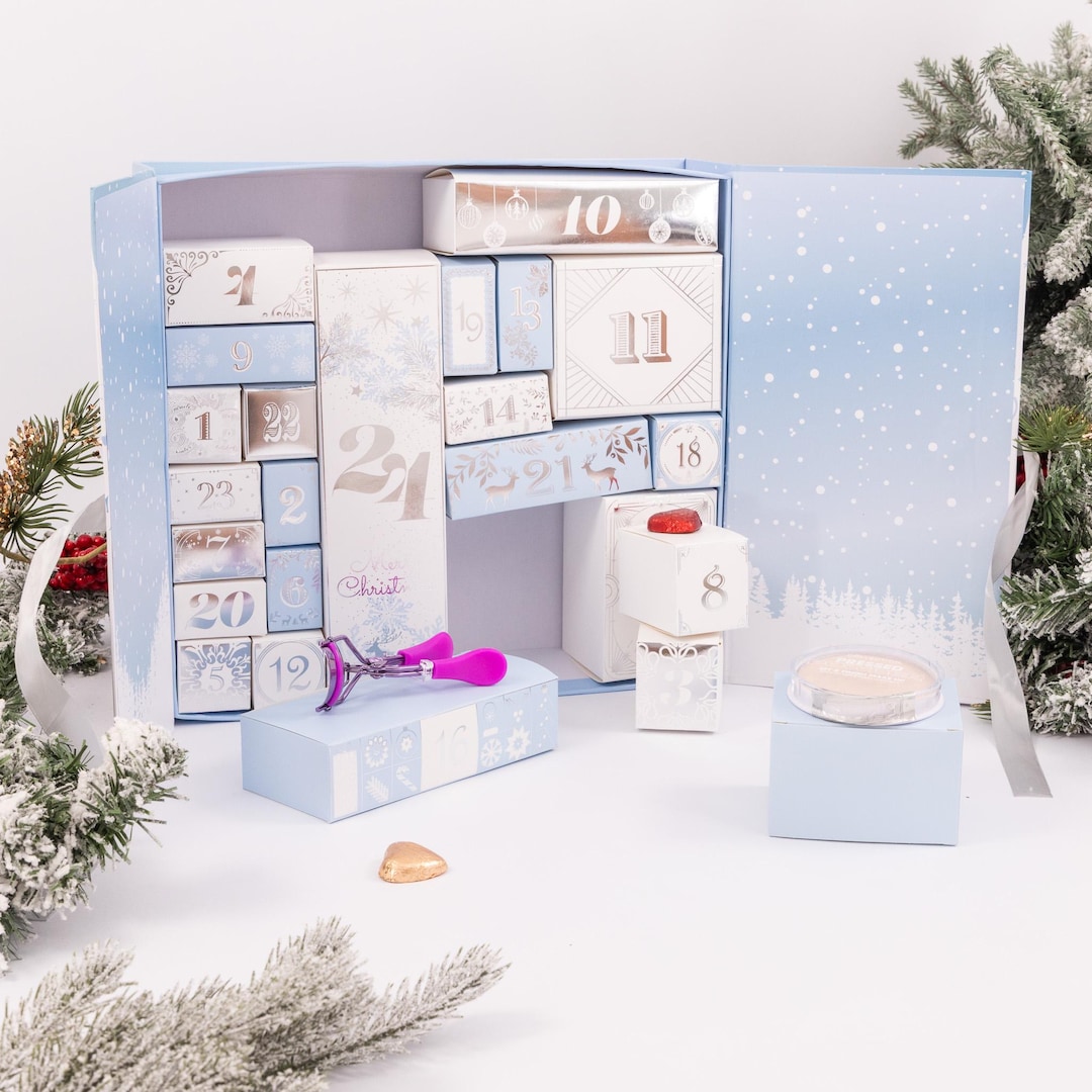 Christmas Advent Calendar Fill Your Own 1-24 Day Boxes Luxury Countdown ...