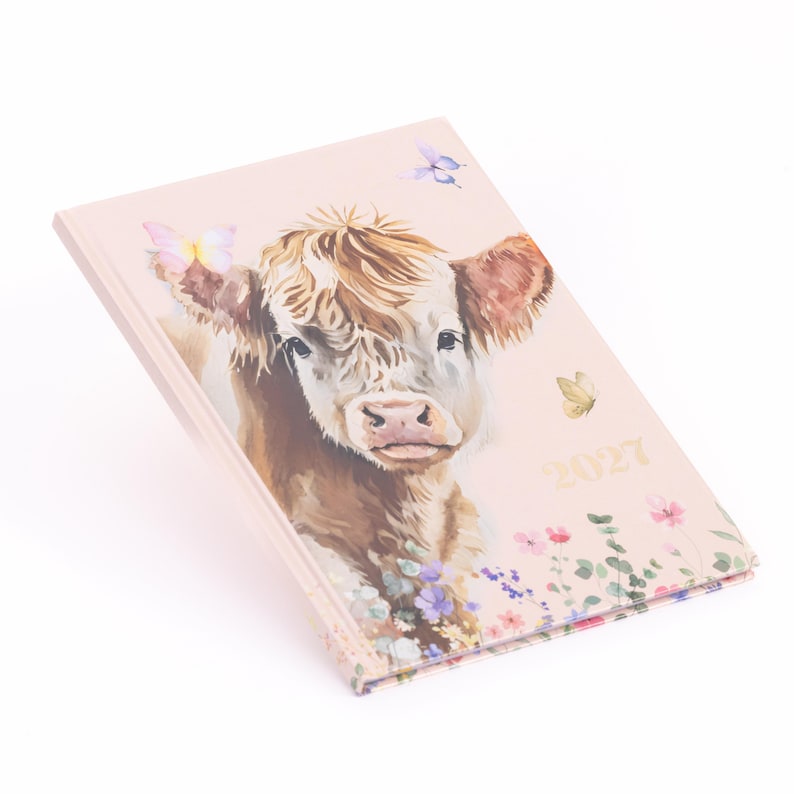 2027 Diary A5 Week to View 2026 Diaries Year Organiser Calendar Highland Cow image 10
