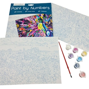 HOIYLDS Paint by Numbers for Adults - DIY Paint by Number for Adults  Beginner Easy Acrylic Watercolor Number Painting Canvas Arts for Adults,  Oil