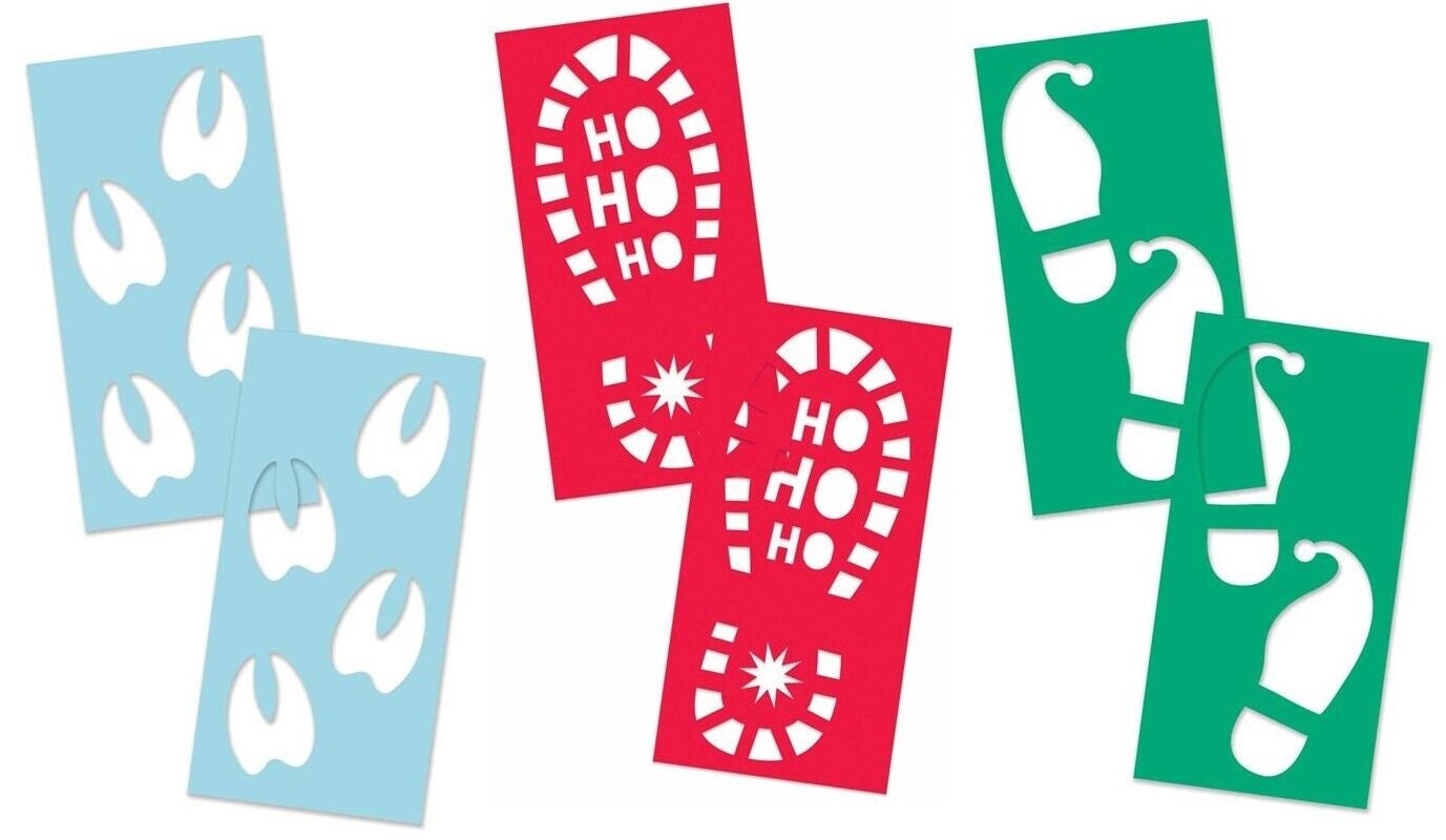 Santa Boot Reindeer and Elf Plastic Stencils The Holiday Aisle