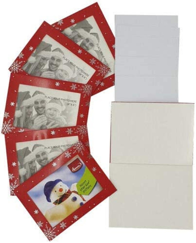 Christmas Photo Frame Cards & Envelopes Personalised Any Etsy UK