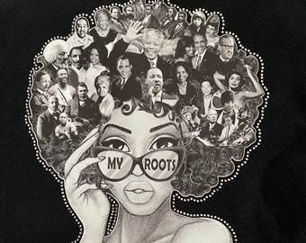 My Roots T-shirt | Black Leaders | African American Leaders | Black History | Rhinestone T-shirt