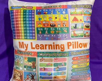 Personalized Learning Pillows | Educational Pillow | Pre-K - 1st Grade Learning Pillow