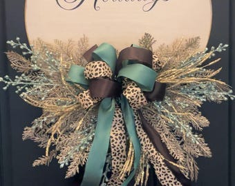 Christmas Holiday Wreath, Luxury Christmas Wreath, Christmas Wreath, Front Door Decor, Glitzy Wreath, Champagne and Gold Wreath