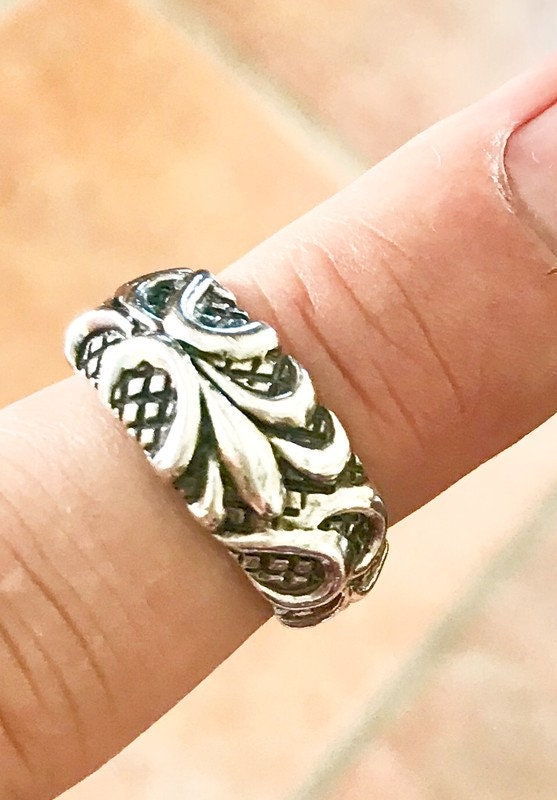 ation Bague ancienne argent massif