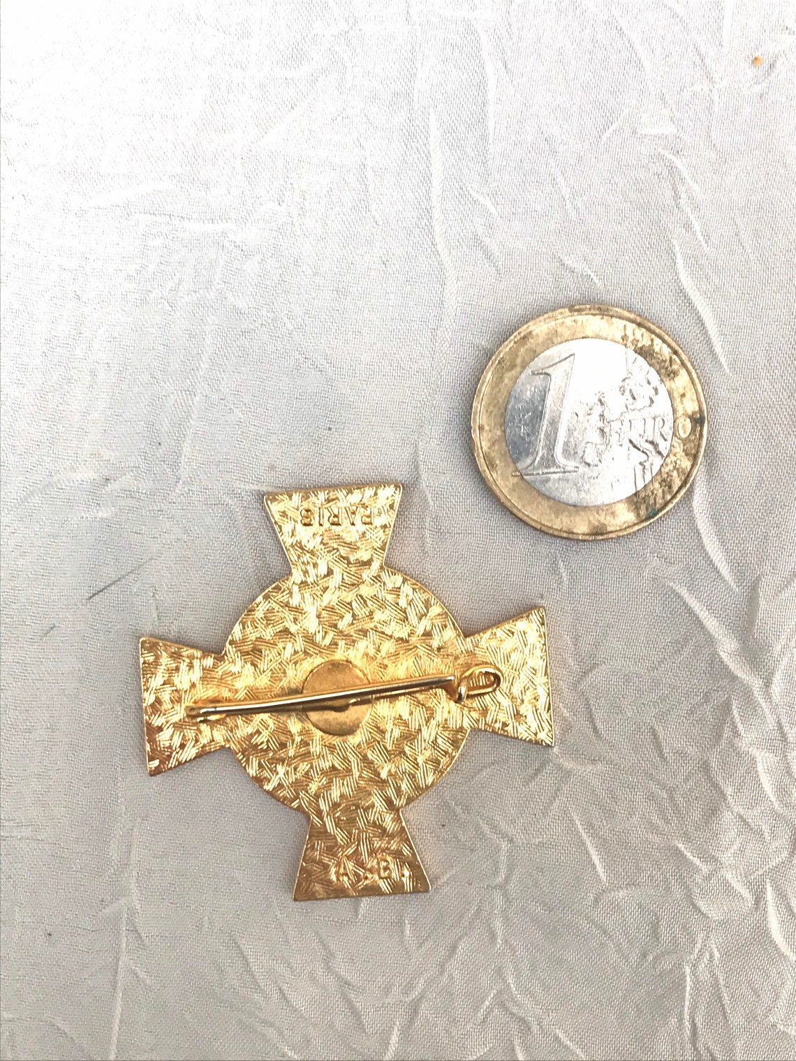Religious Brooch in Gold and Enamelled Metal Etsy