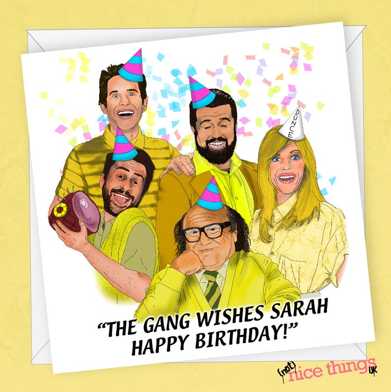 Always Sunny Personalised Birthday Card Always Sunny In Etsy