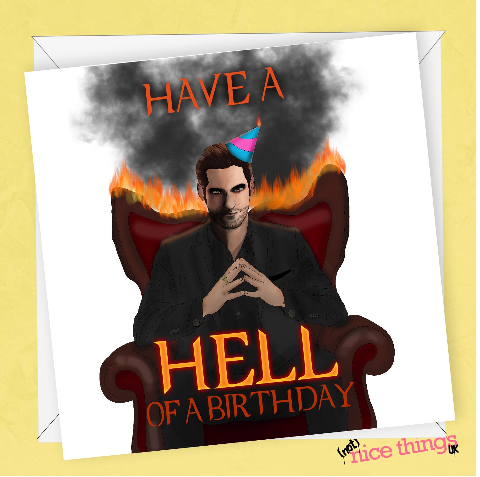 Lucifer Birthday Card Hell of a Birthday Funny Birthday | Etsy