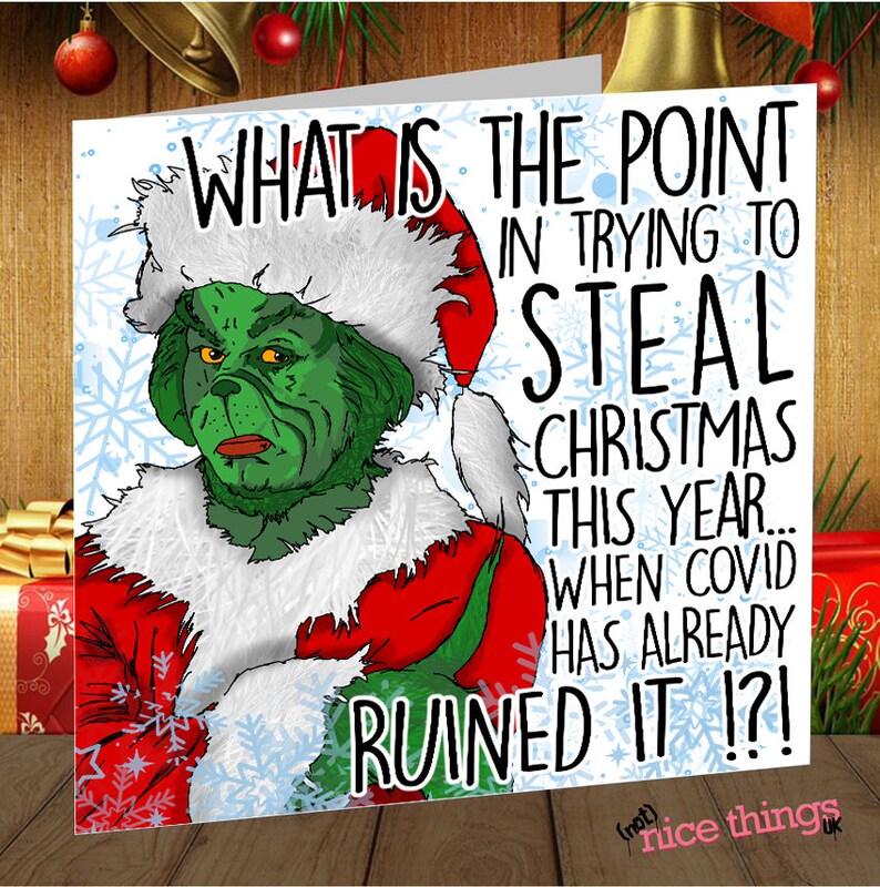 Die Grinch lustige Weihnachtskarte 2020 ruiniert Etsy