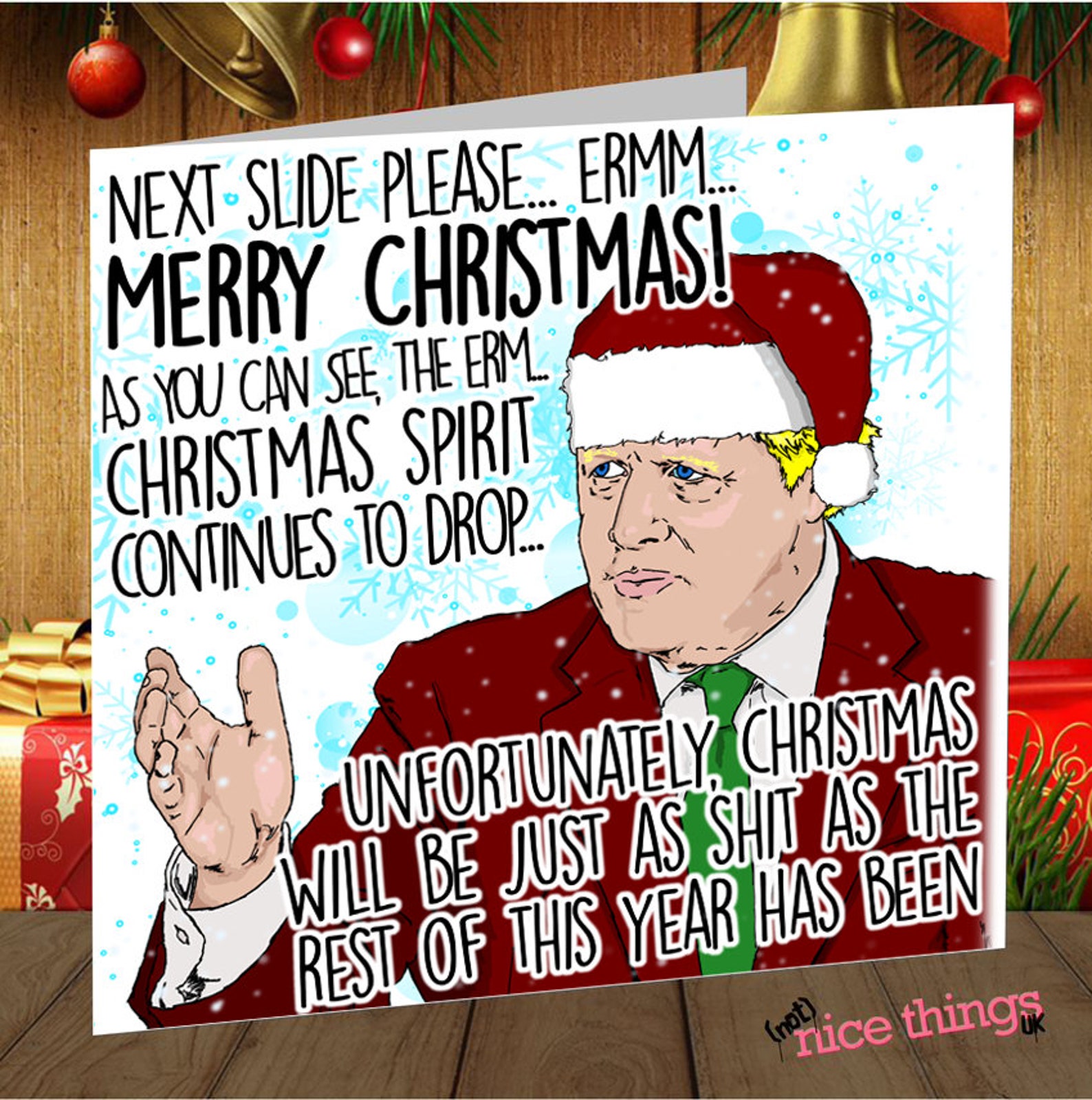 Boris Johnson Funny Christmas Card The Boris Christmas Cards Etsy
