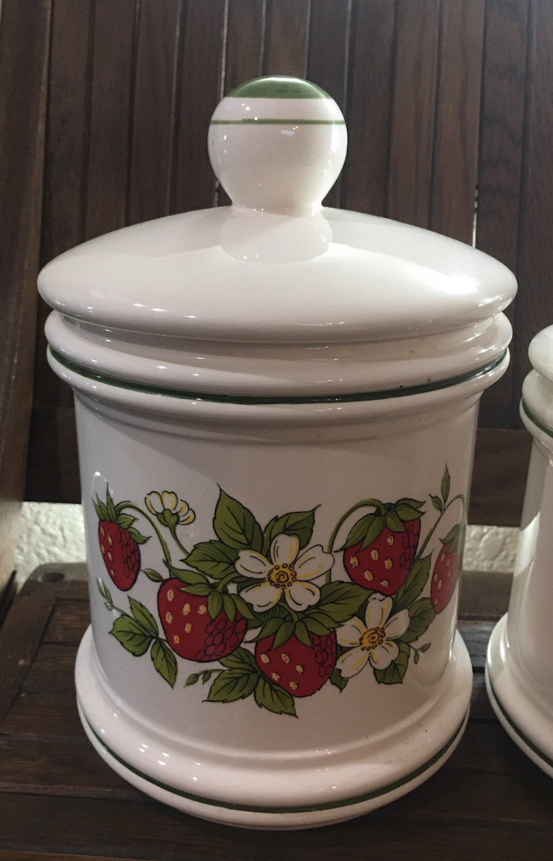 Vintage Strawberry Canister Set Made in Japan 1960s Sears Etsy