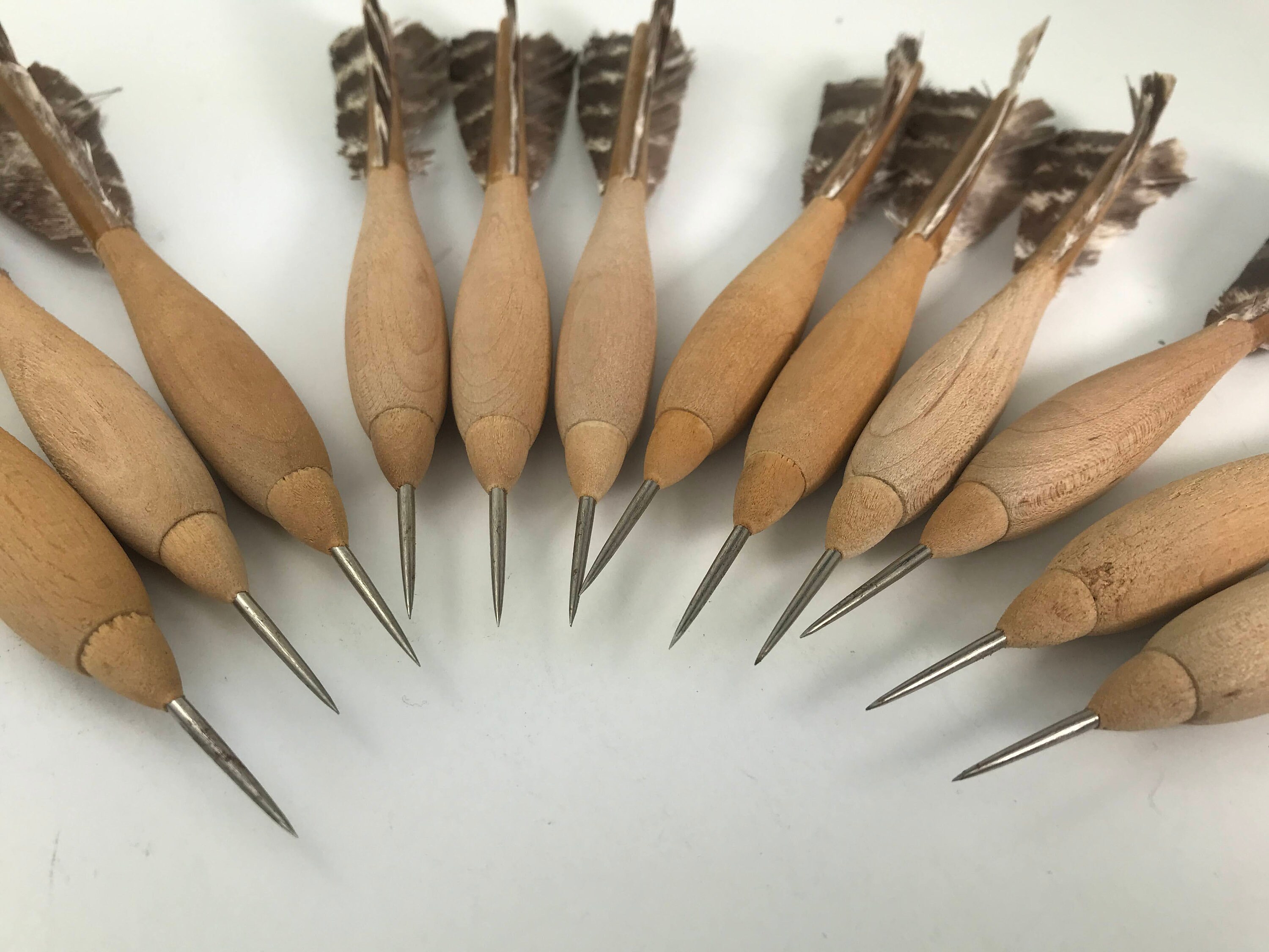Set of 3 Vintage Turkey Feather Darts Authentic Originals Etsy
