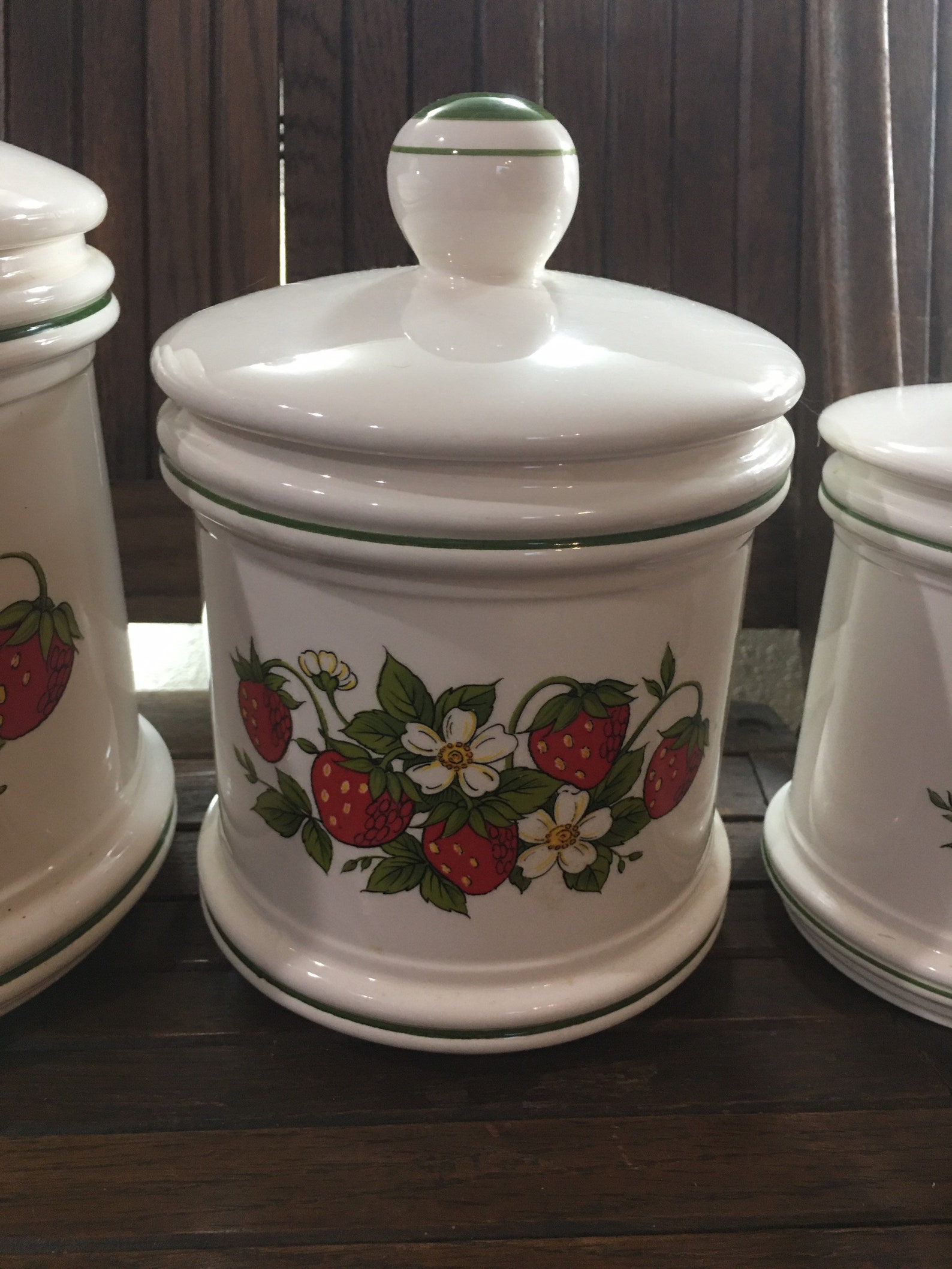 Vintage Strawberry Canister Set Made in Japan 1960s Sears Etsy