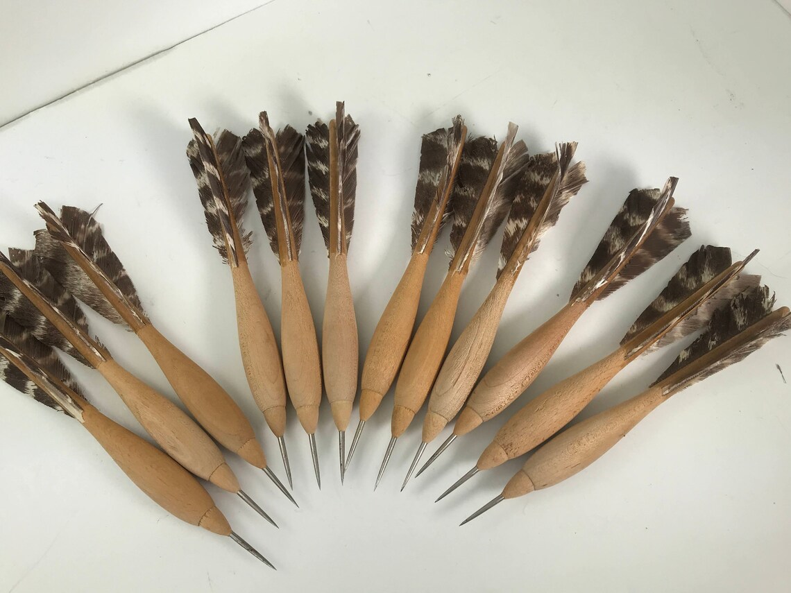 Set of 3 Vintage Turkey Feather Darts Authentic Originals Etsy