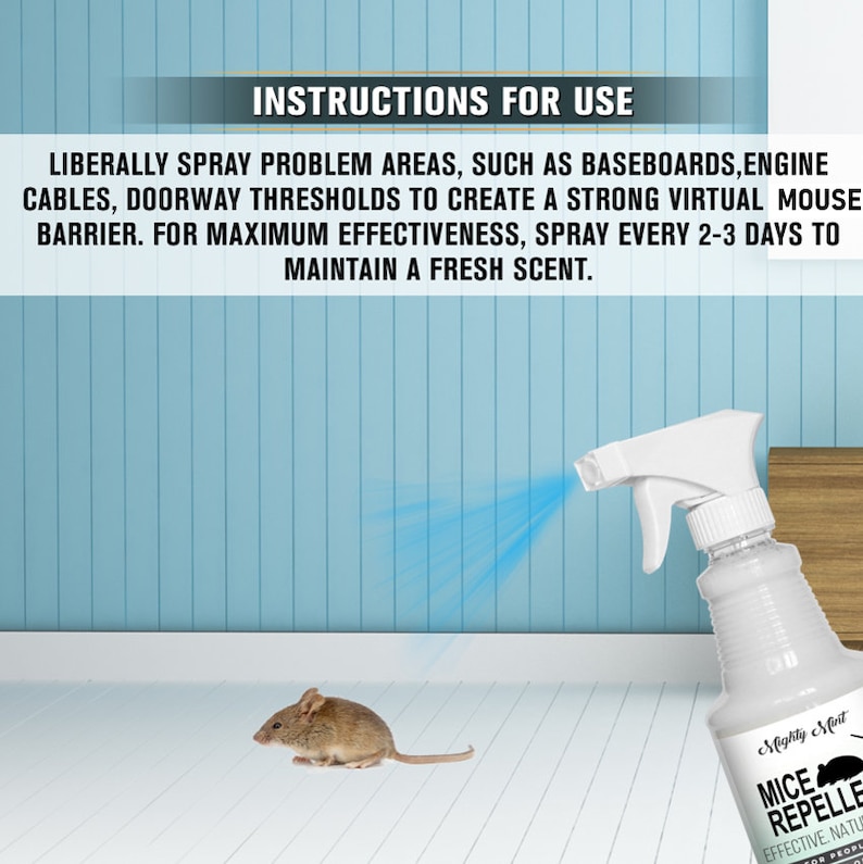 Mice Repellent Peppermint Spray 16 oz Etsy