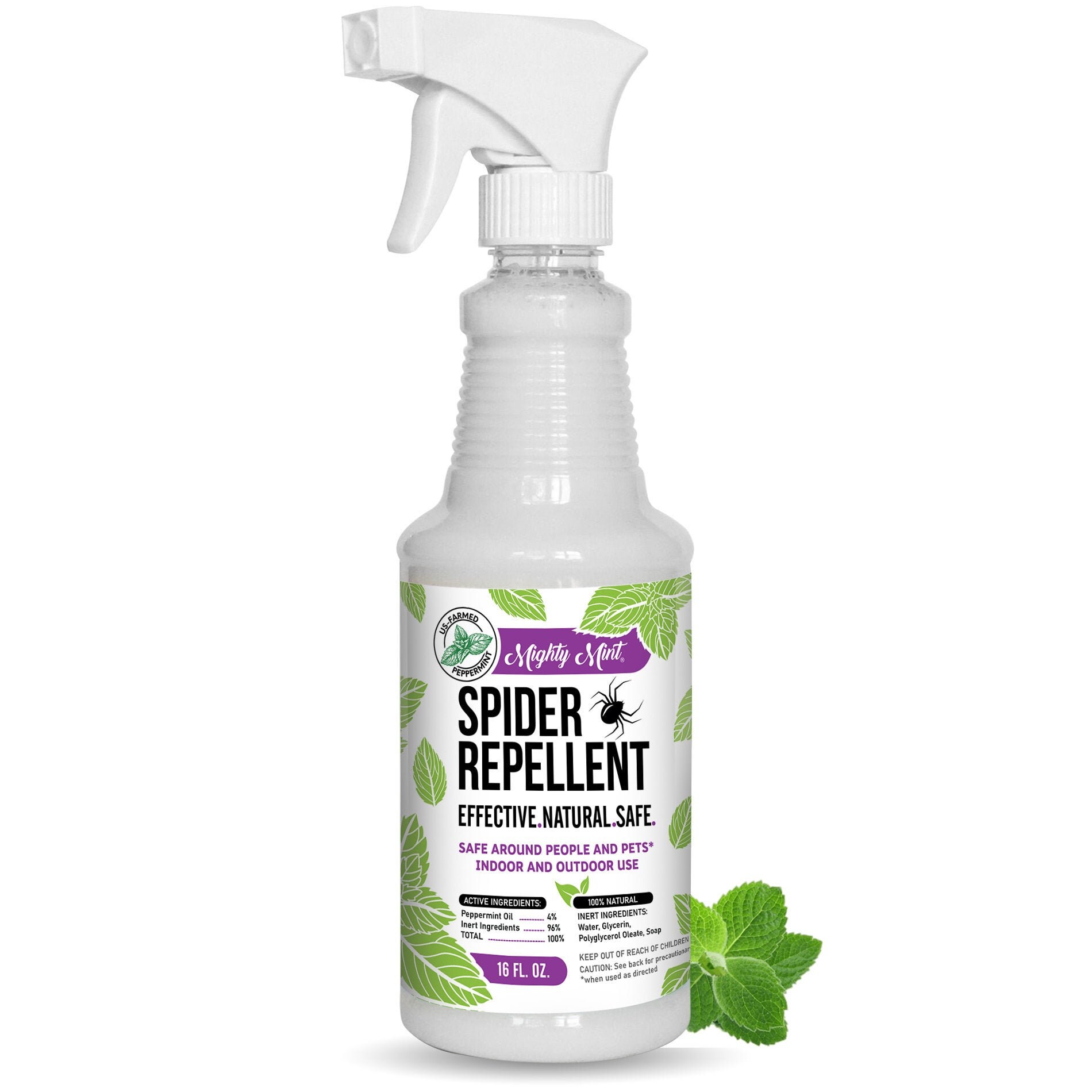 Mighty Mint 16oz Spider Repellent Peppermint Oil Natural Etsy