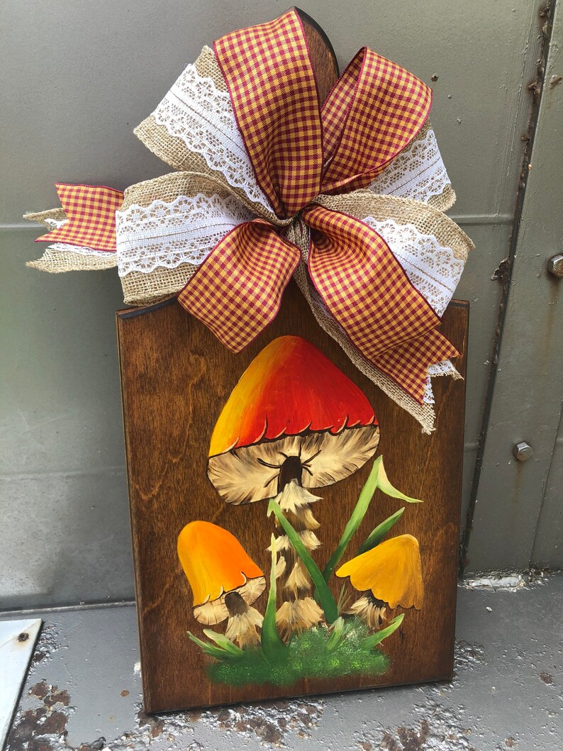 Mushroom Wall Hanger Mushroom Kitchen Vintage Mushroom Mid Etsy