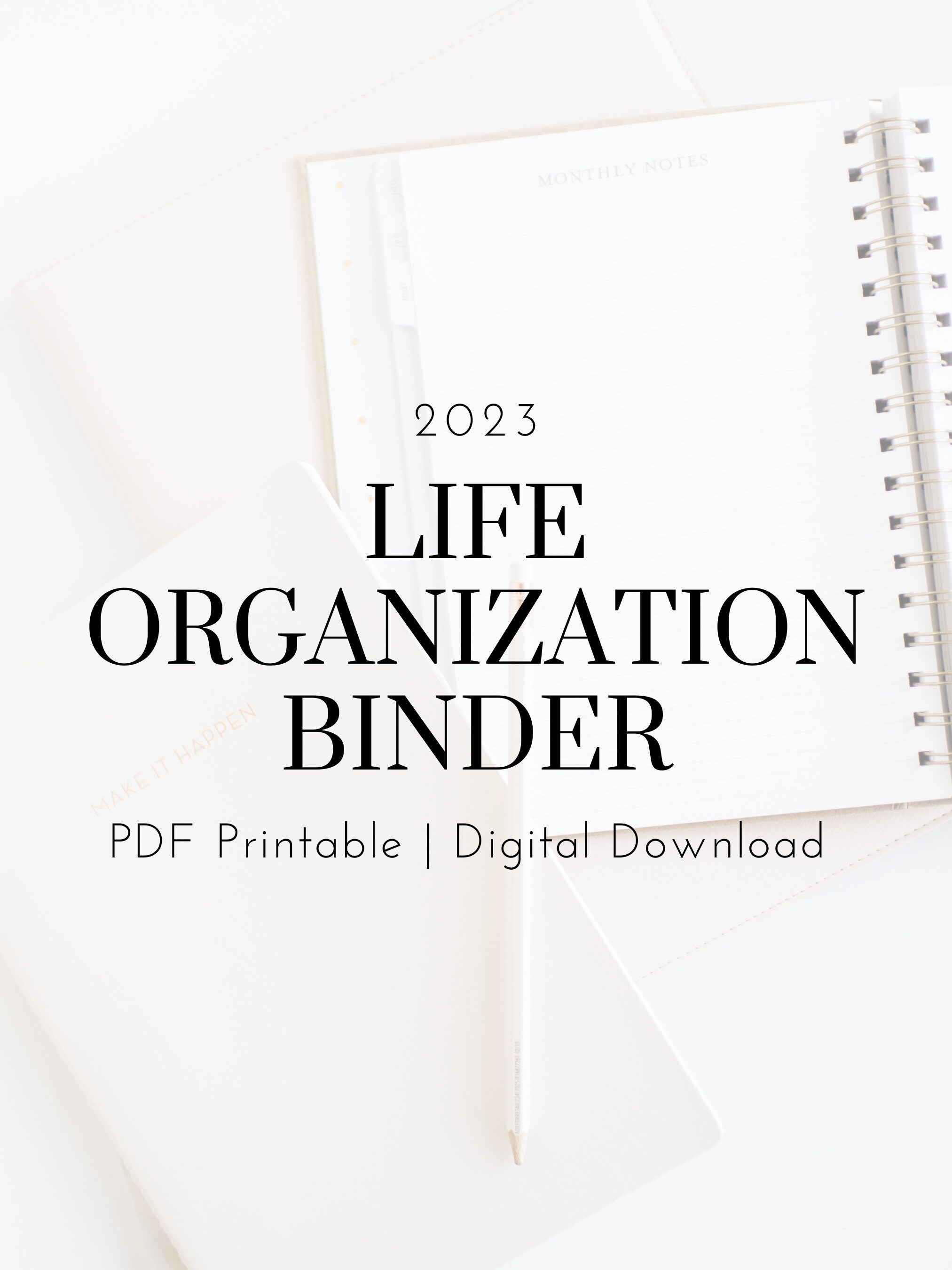 Life Organization Binder PDF Printables 2023 Includes Monthly Budgeting