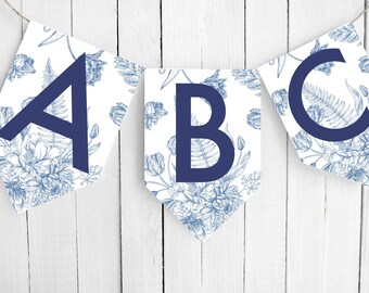 alphabet banner etsy