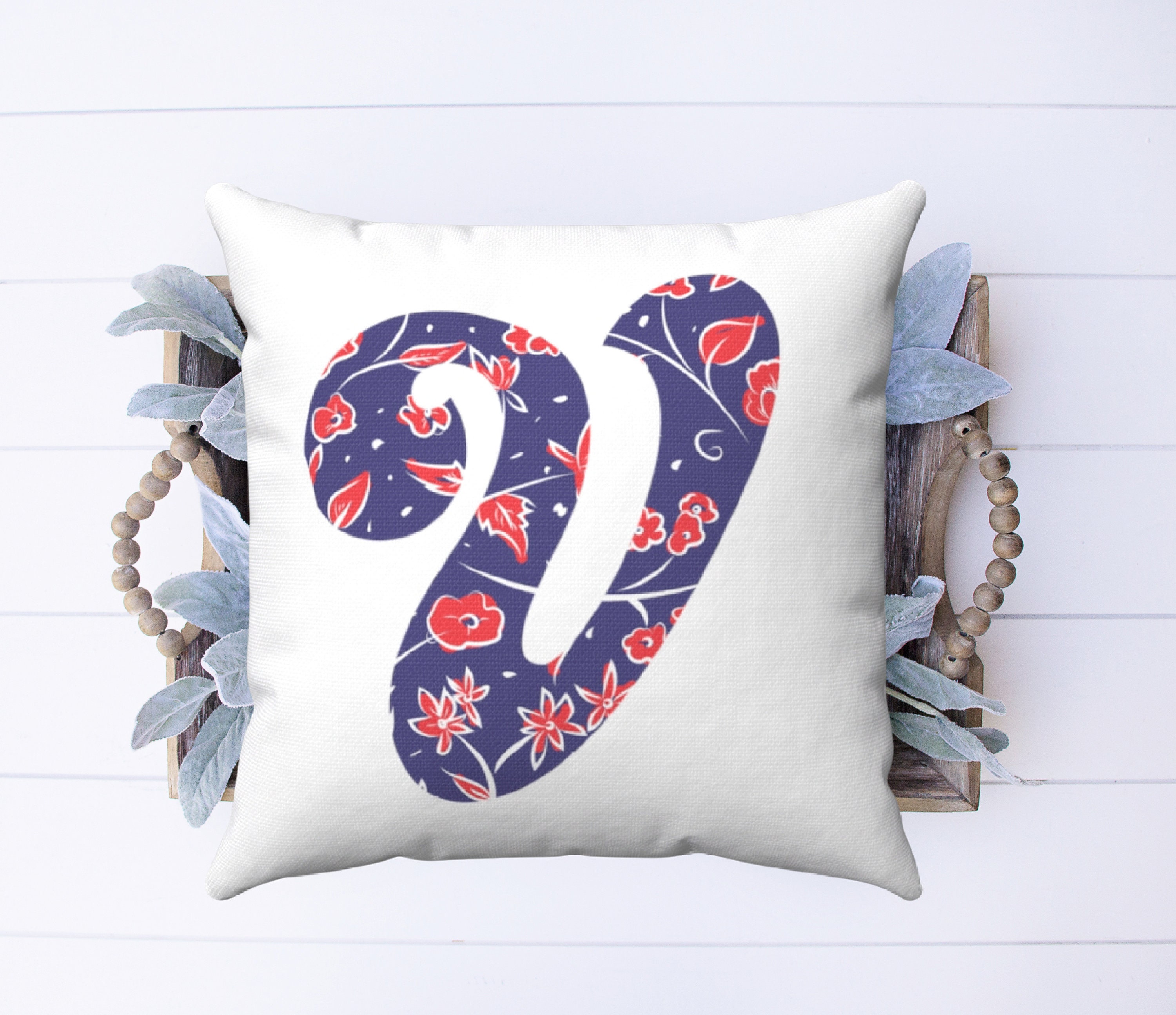 LETTER V PILLOW Cover Initial Pillow Letter V Pillow Etsy